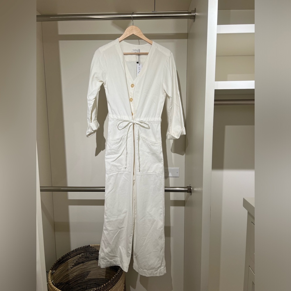 Velvet by Graham & Spencer Cream Jumpsuit